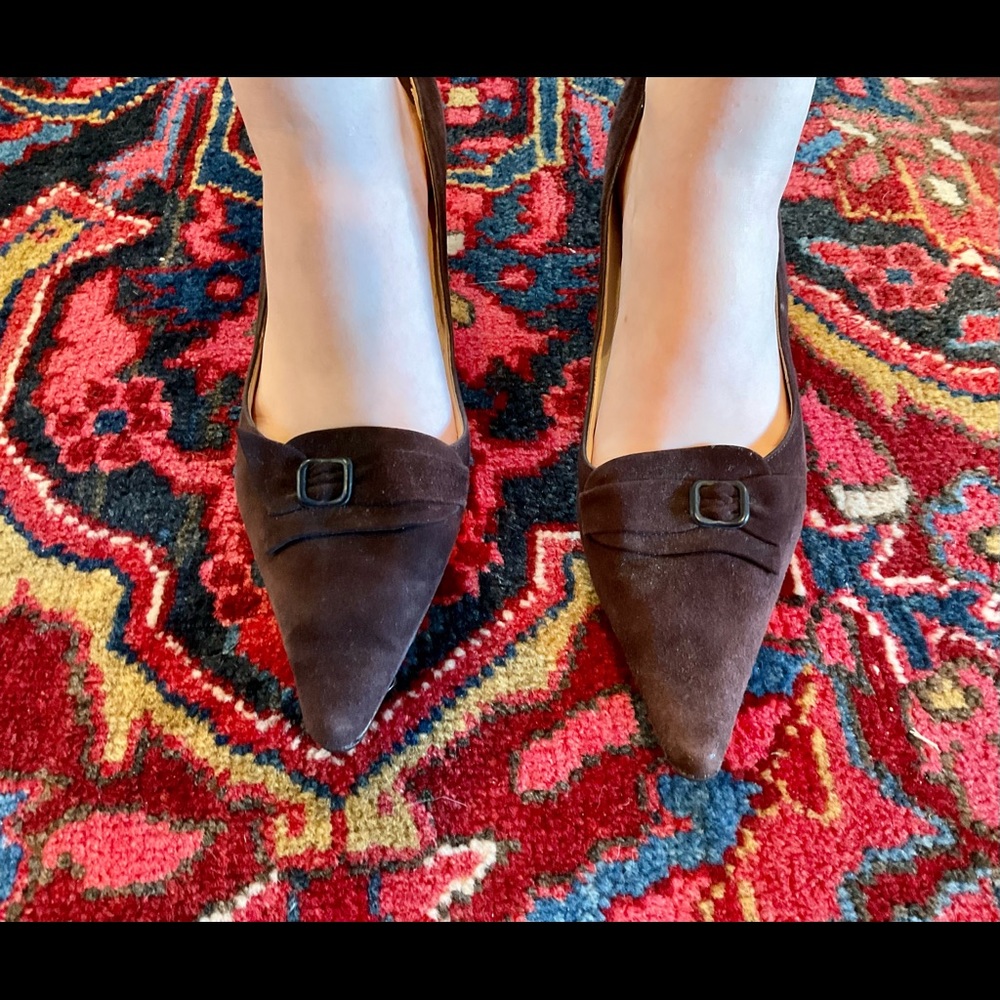 EUC Emma Hope Brian suede heels - size 10